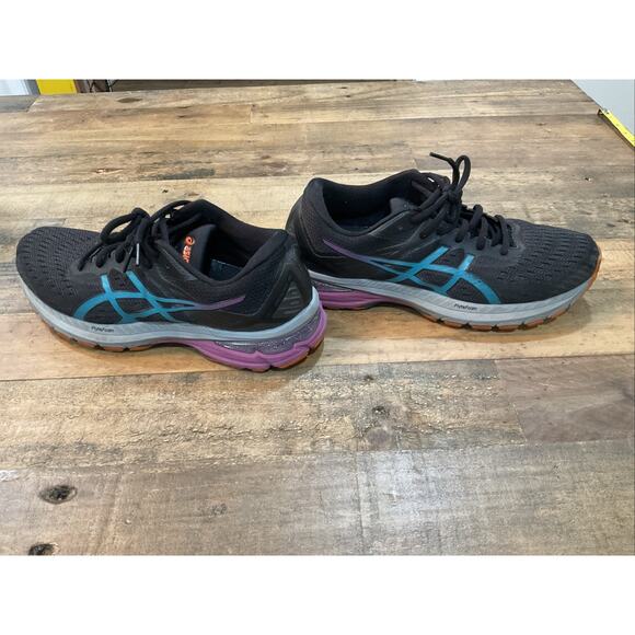 ASICS GT-2000 9 Women’s Size 10 Running Shoes Black Teal Purple Used - Picture 3 of 9